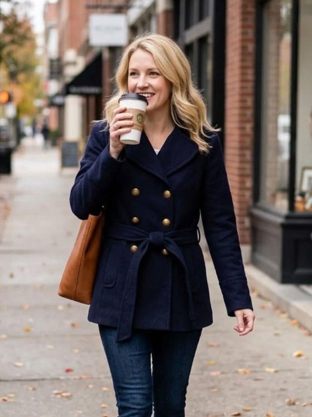 J.Crew navy blue wool winter peacoat